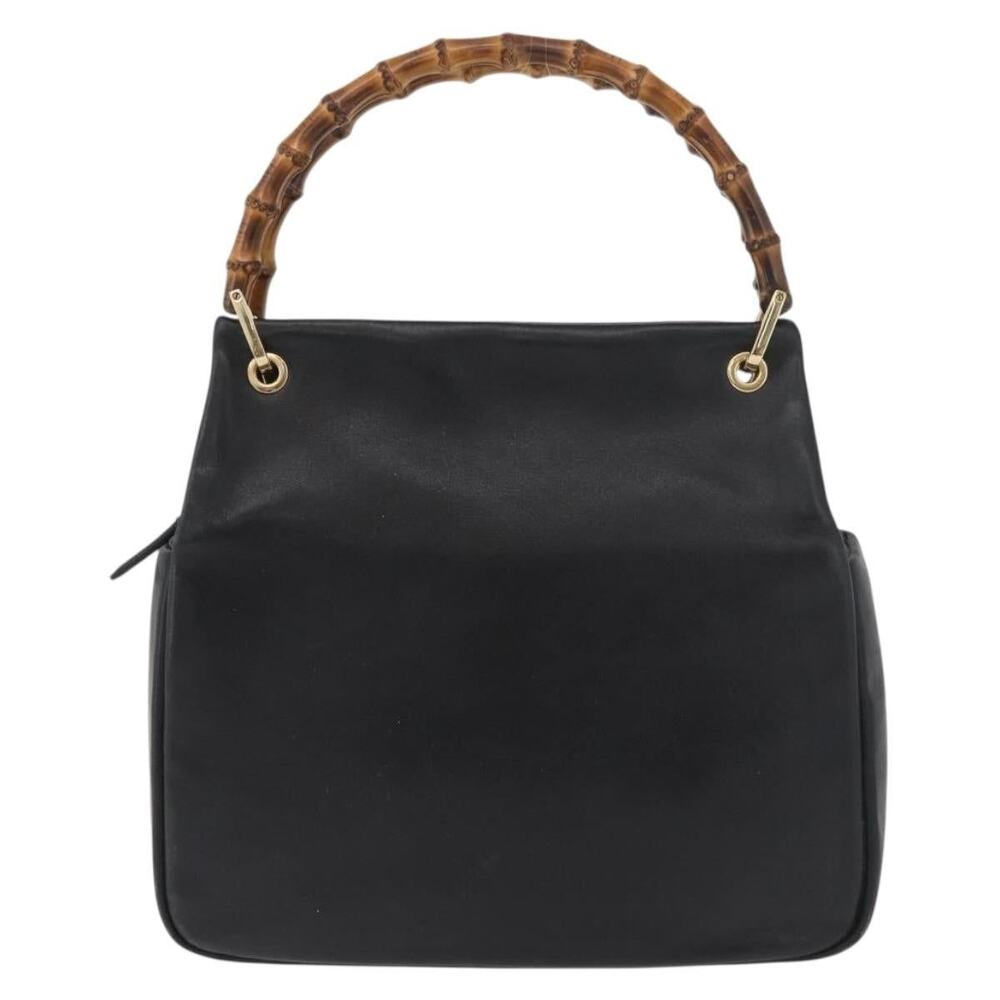 Gucci Bamboo Leather Handbag Black
